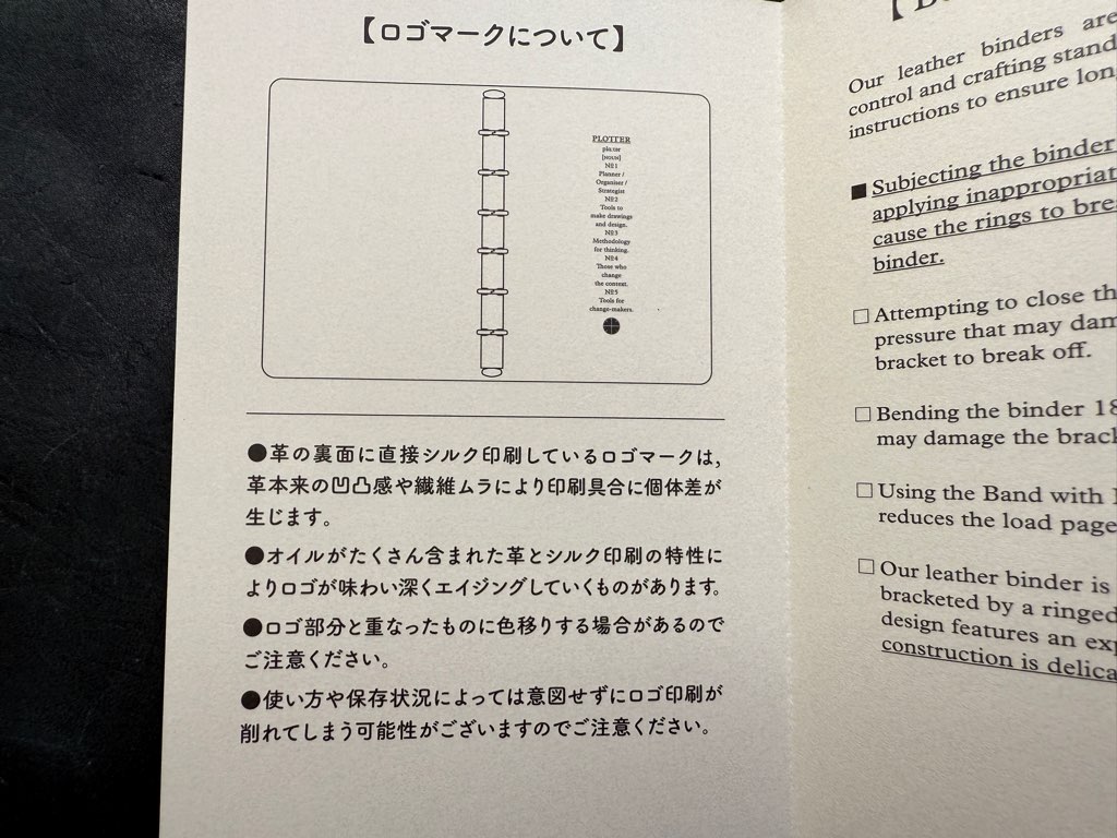 シルク印刷のロゴの説明書き