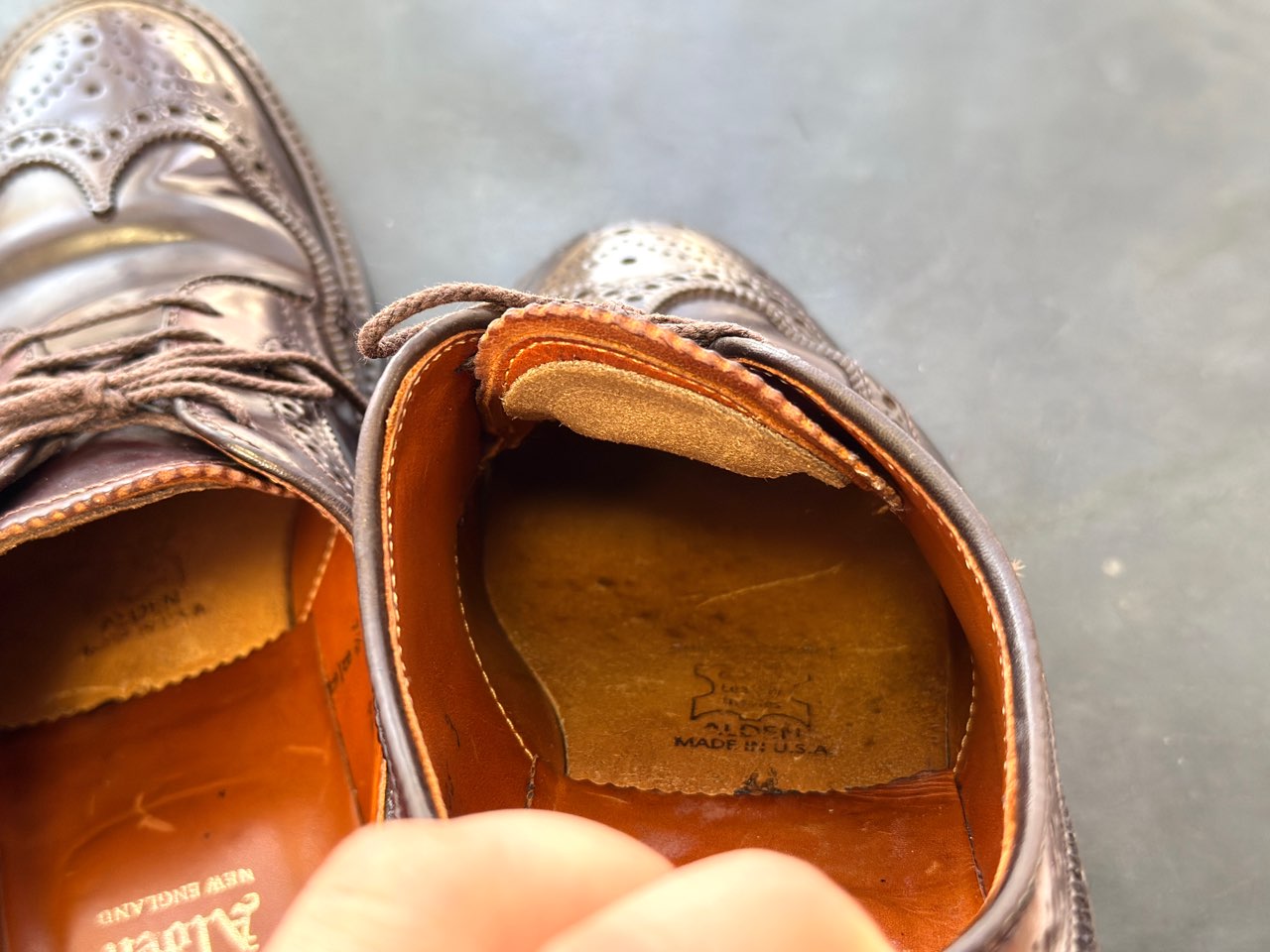 タン裏にしっかり貼り付けられたスープラ