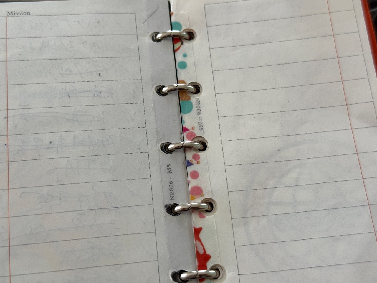 マスキングテープを貼ったメモリフィル