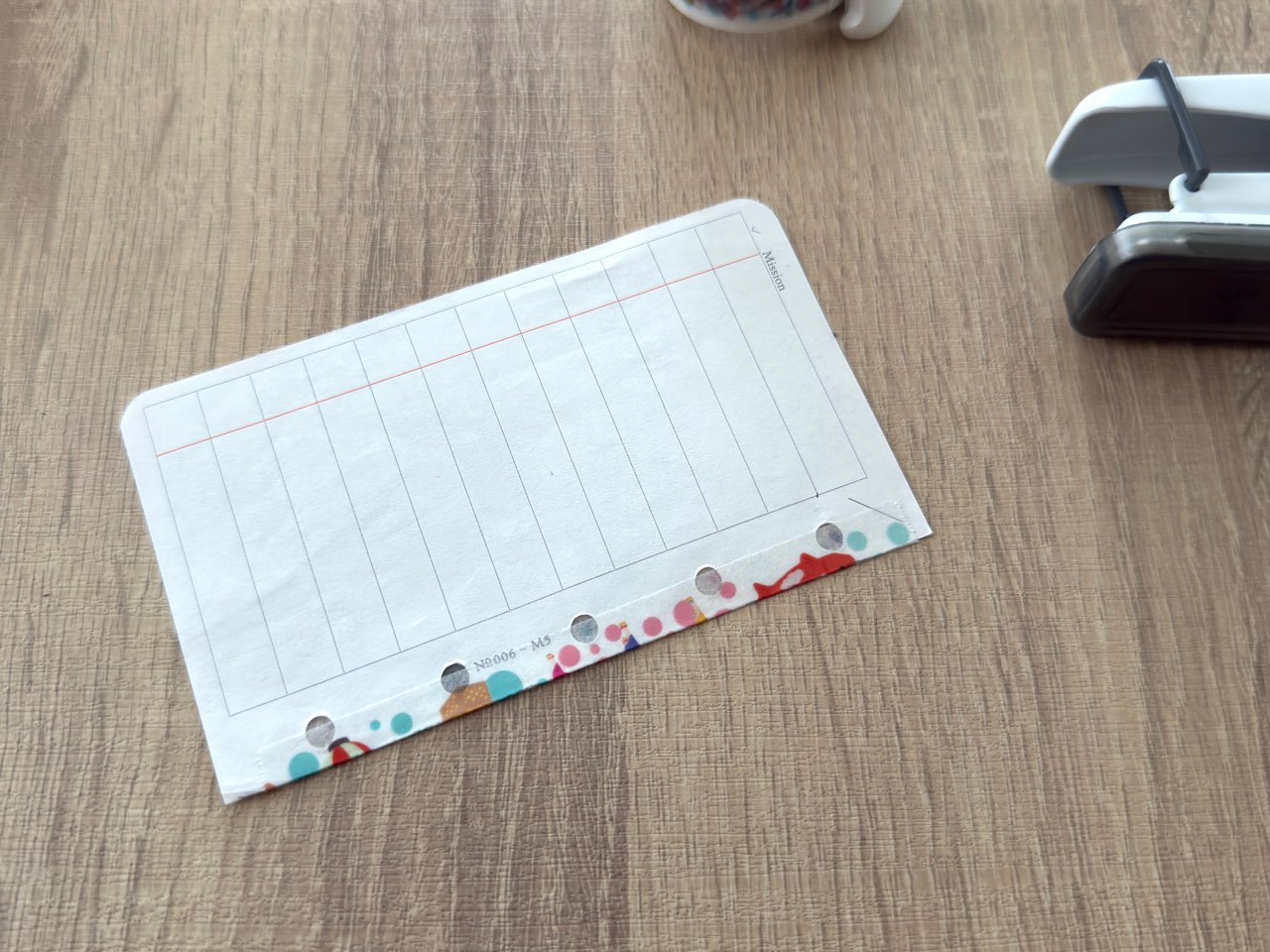 マスキングテープを貼ったメモリフィル