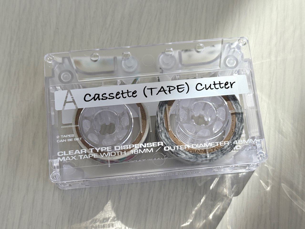 A面のカセットテープカッター