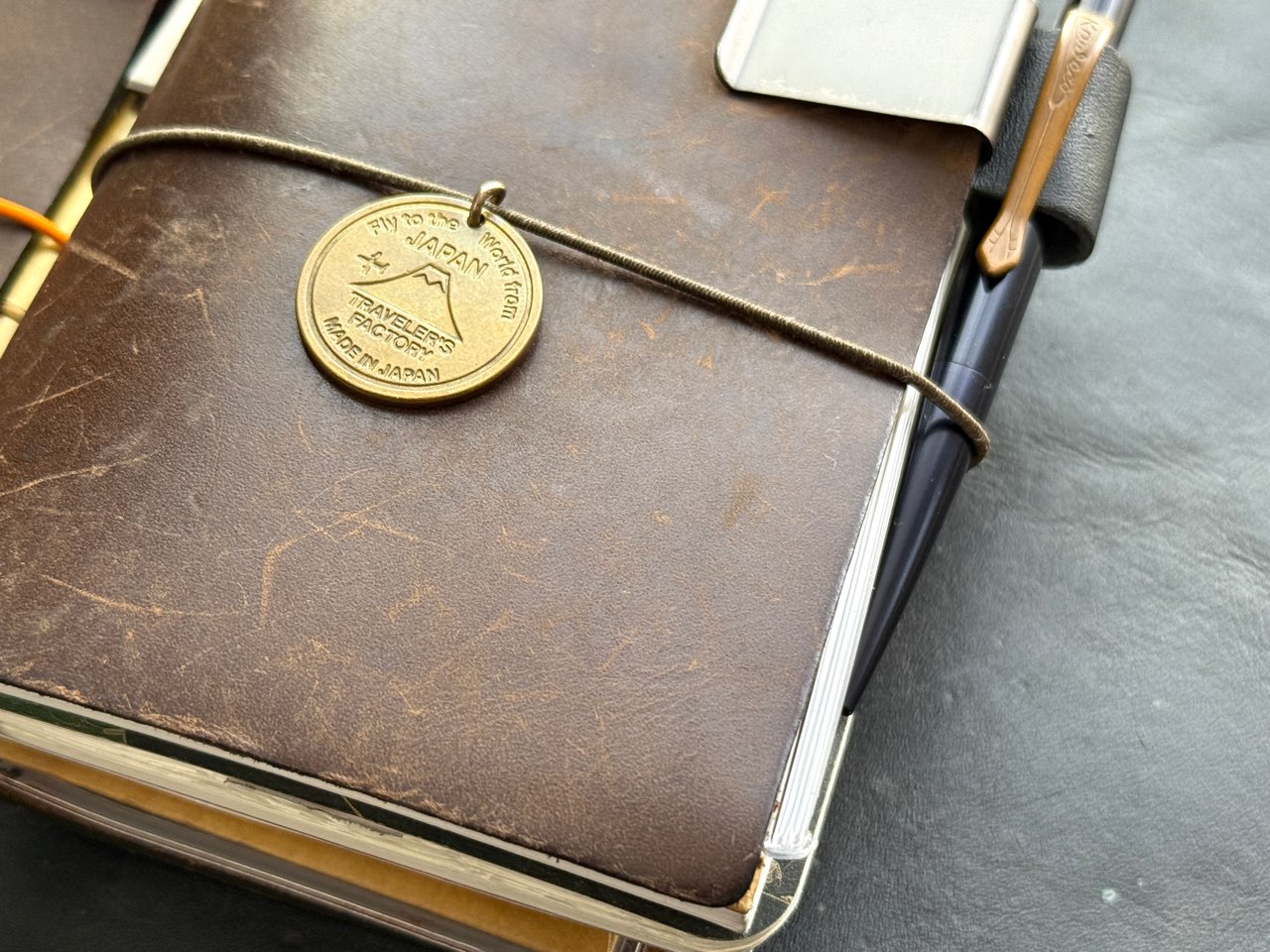 使用半年のトラベラーズノートの革