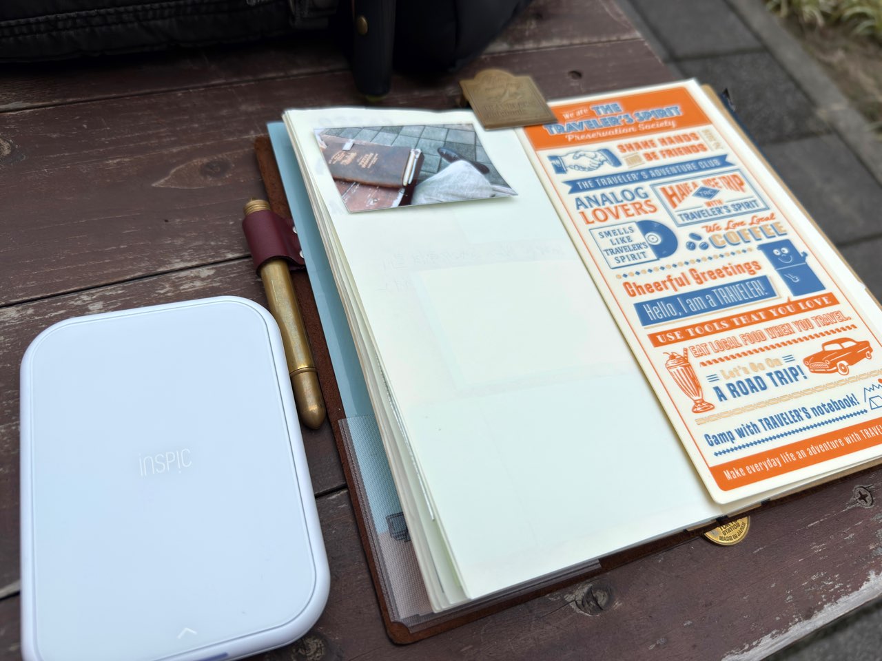 iNSPiCで印刷したフォトペーパーとトラベラーズノート
