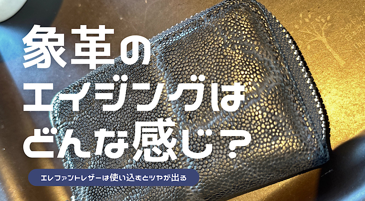 象革のエイジングを解説した記事のアイキャッチ