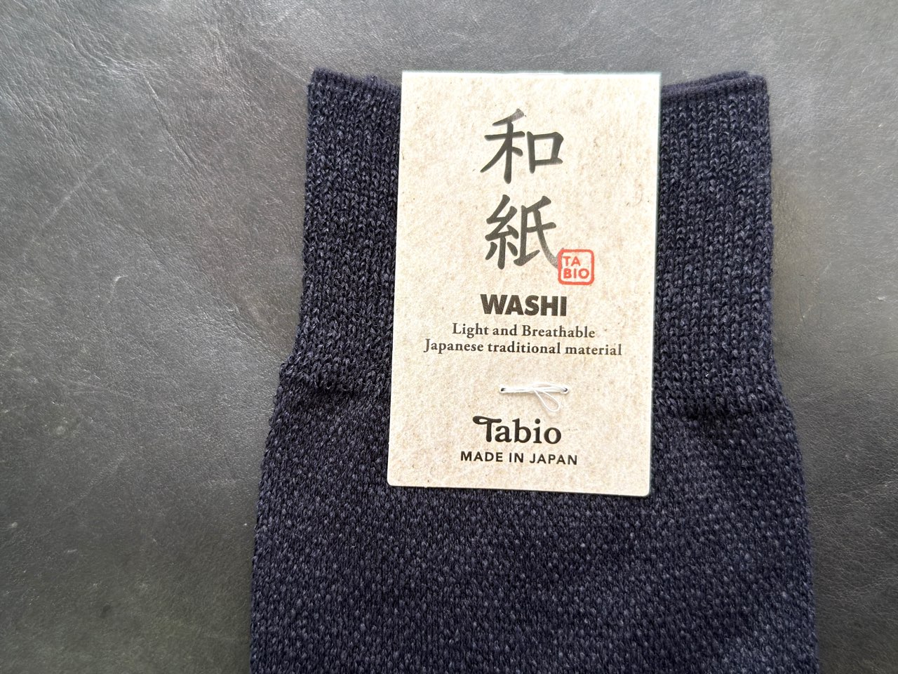 タビオの和紙でできた靴下