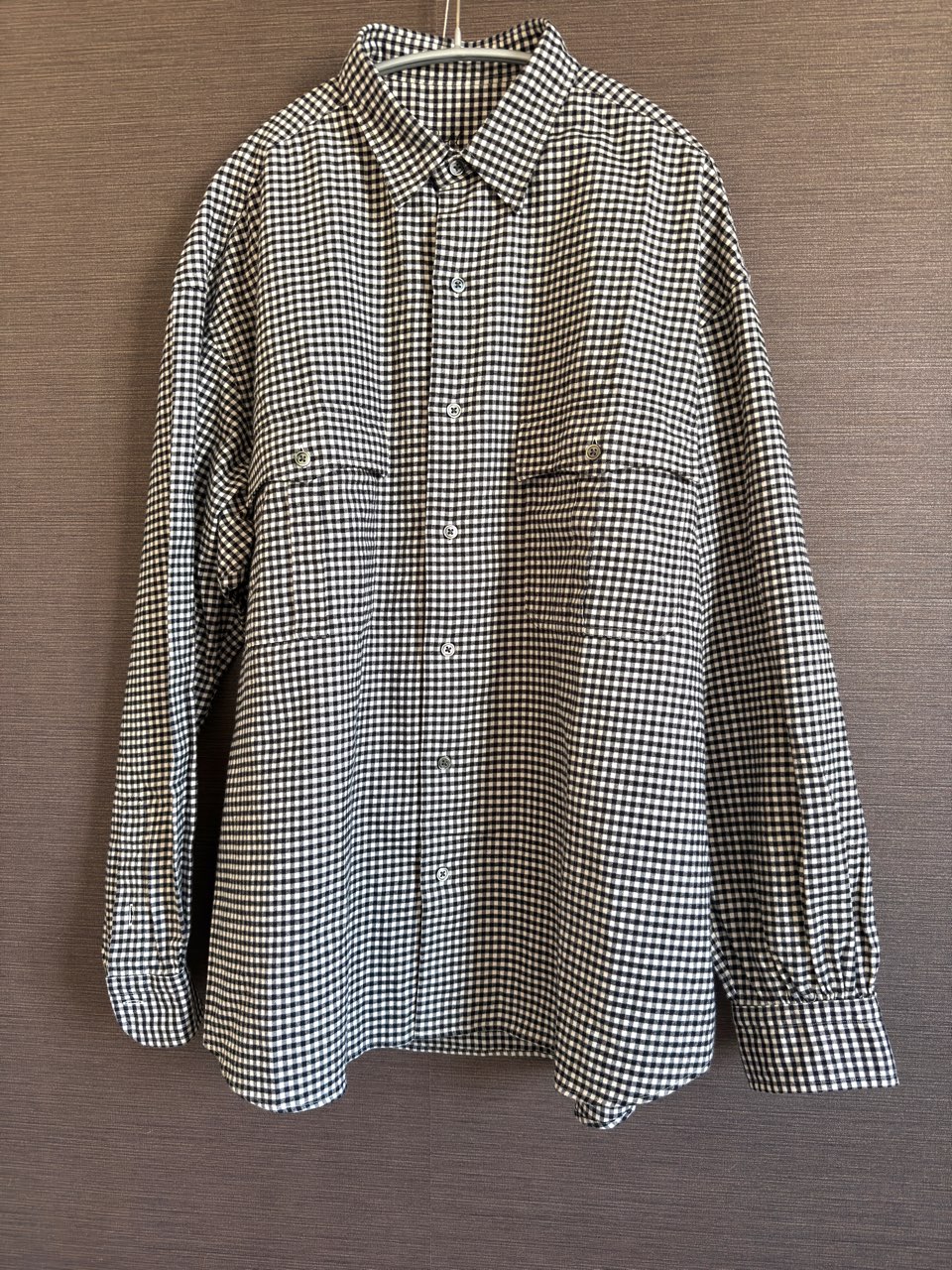 ロールアップフランネルギンガムチェックシャツ