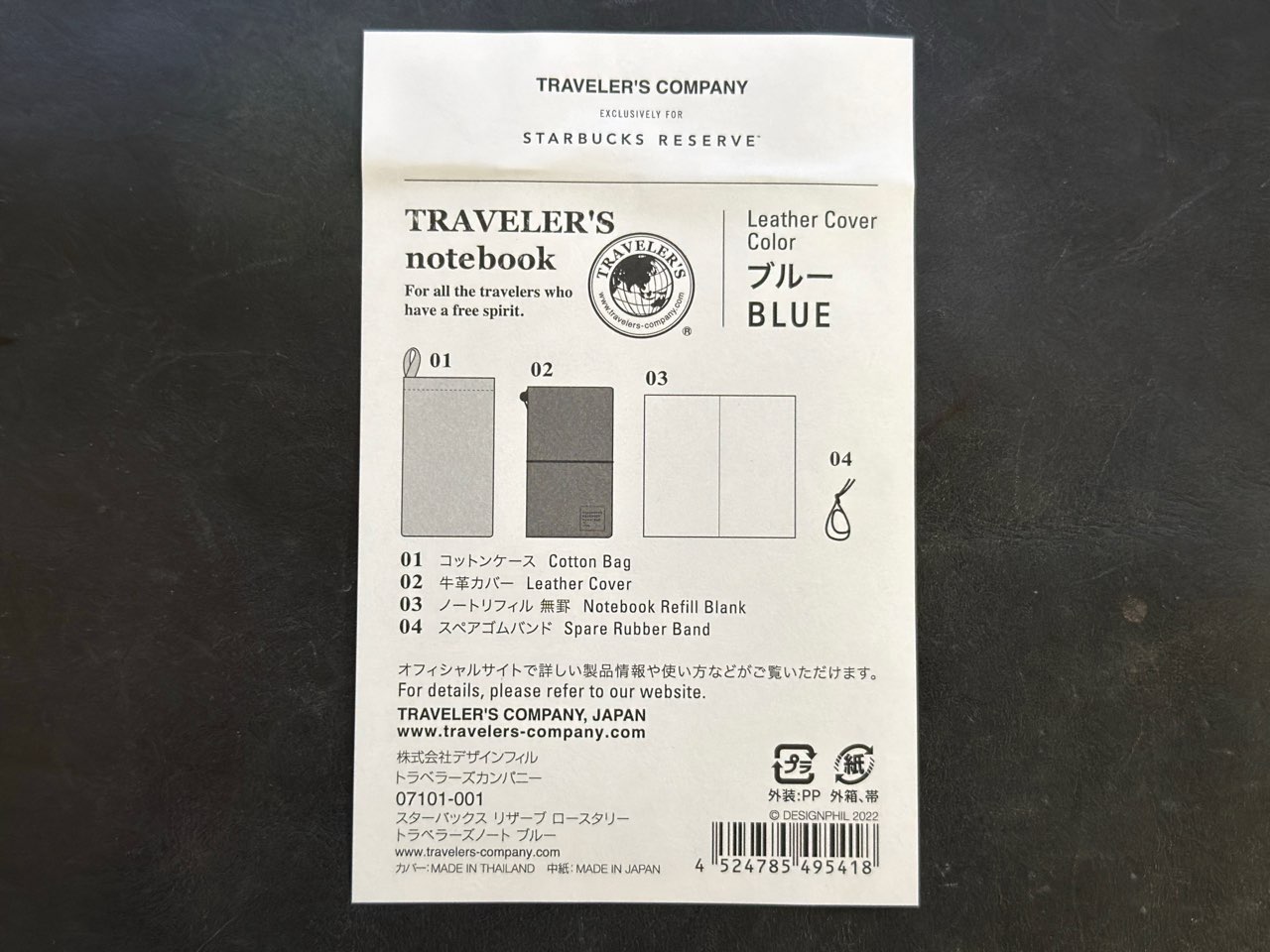 トラベラーズノートのセット内容