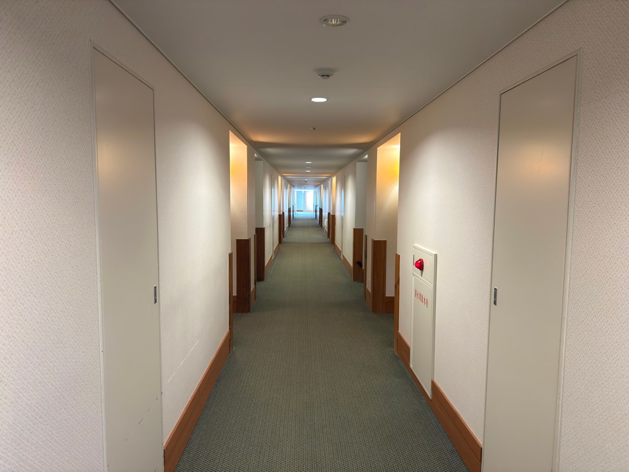 客室フロアの廊下