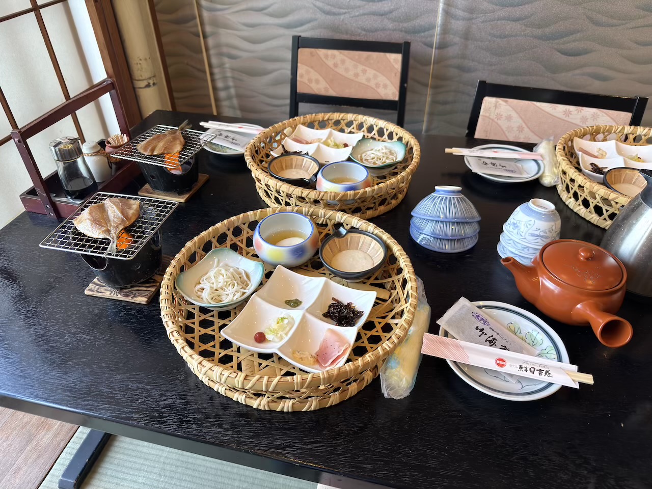 朝食のセットアップ