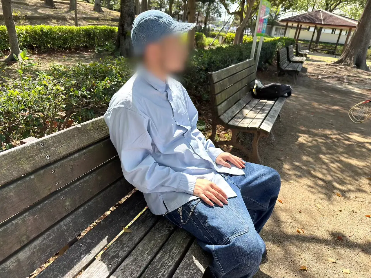 横から見たキャップの着用図