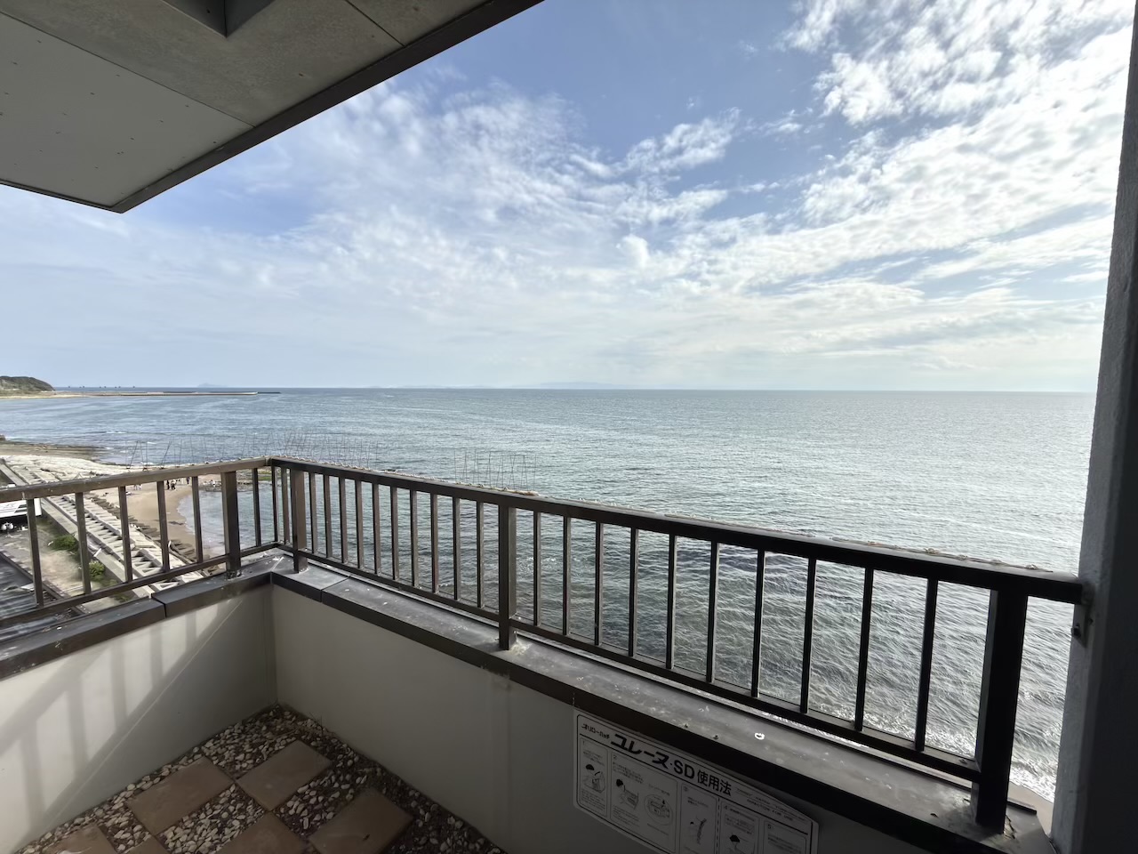 客室から見える海