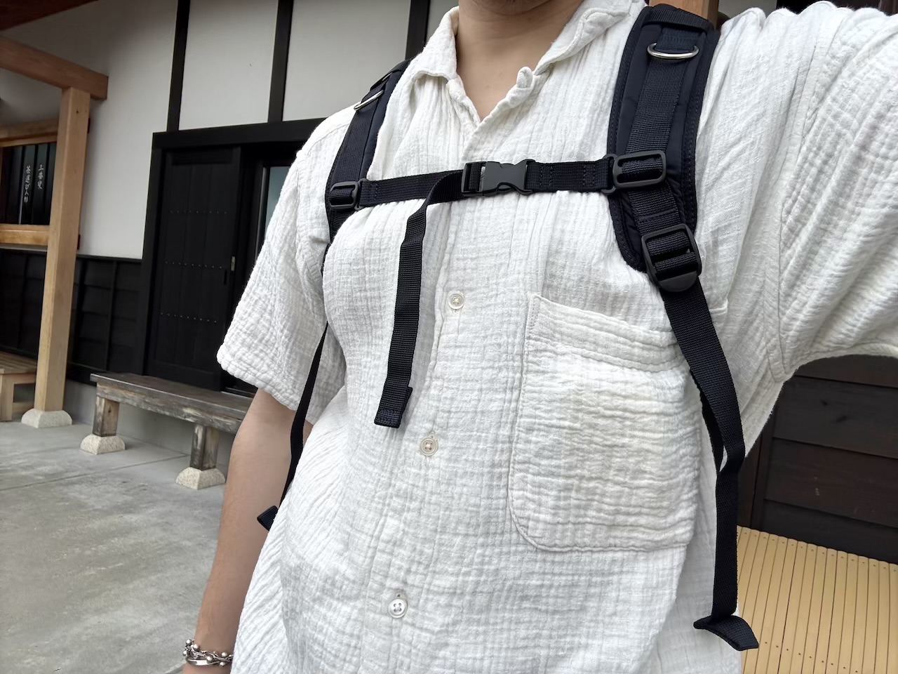 チェストベルトで安定感抜群のスーパーナイロンデイパックL