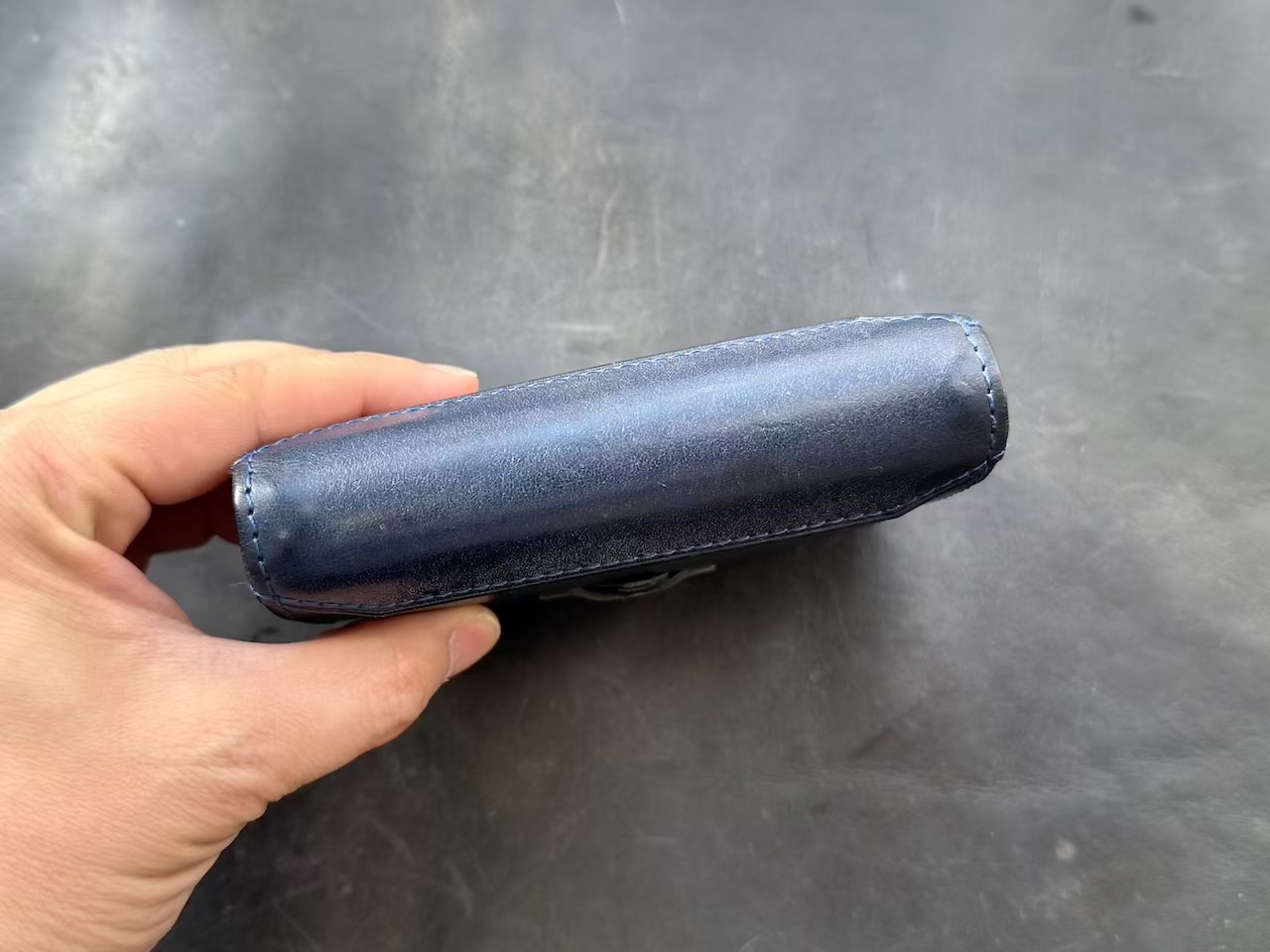 深みのある控えめな光沢を放つロロマレザー