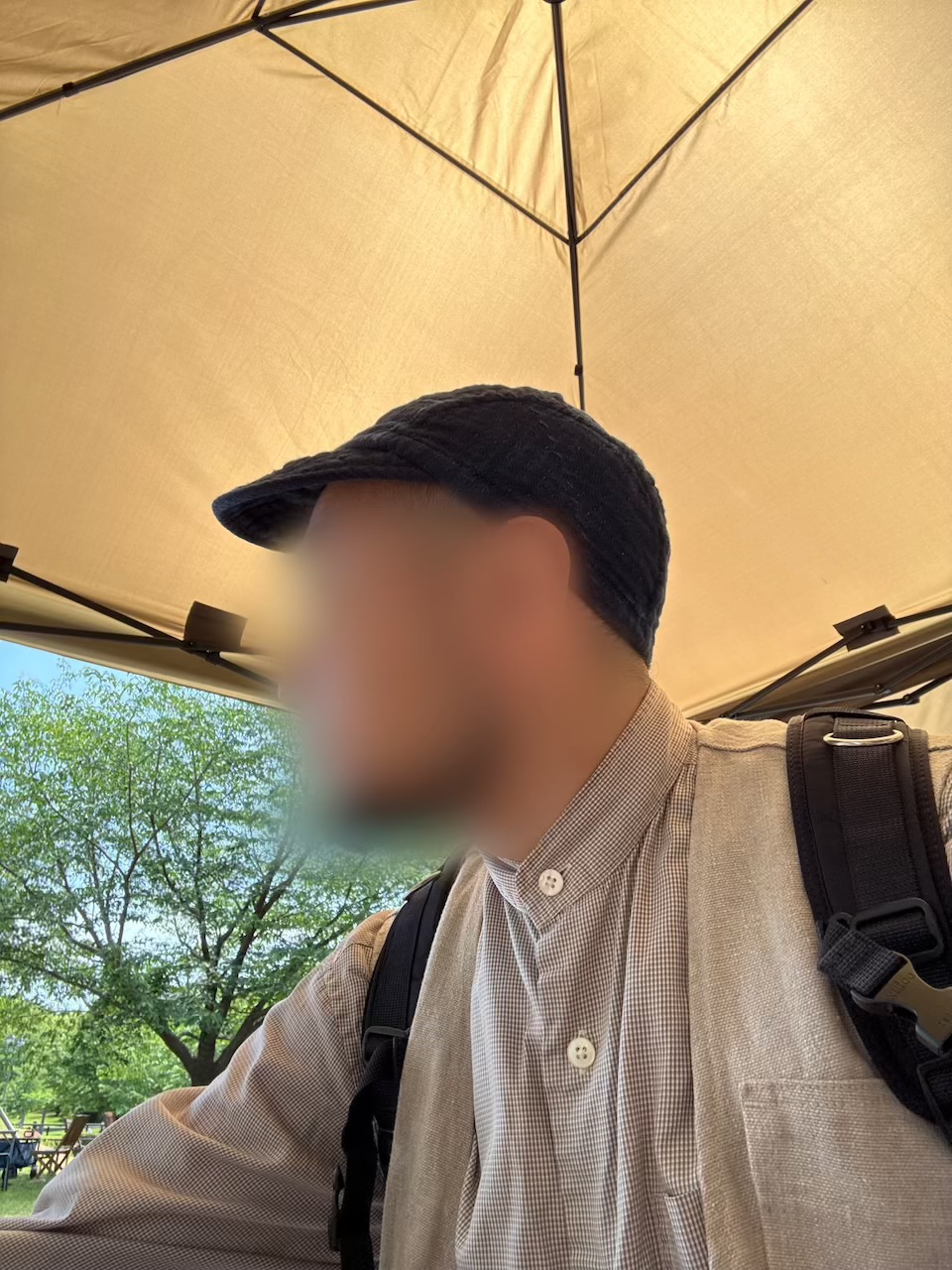 着用したシーアイランド刺し子ベースボールキャップ