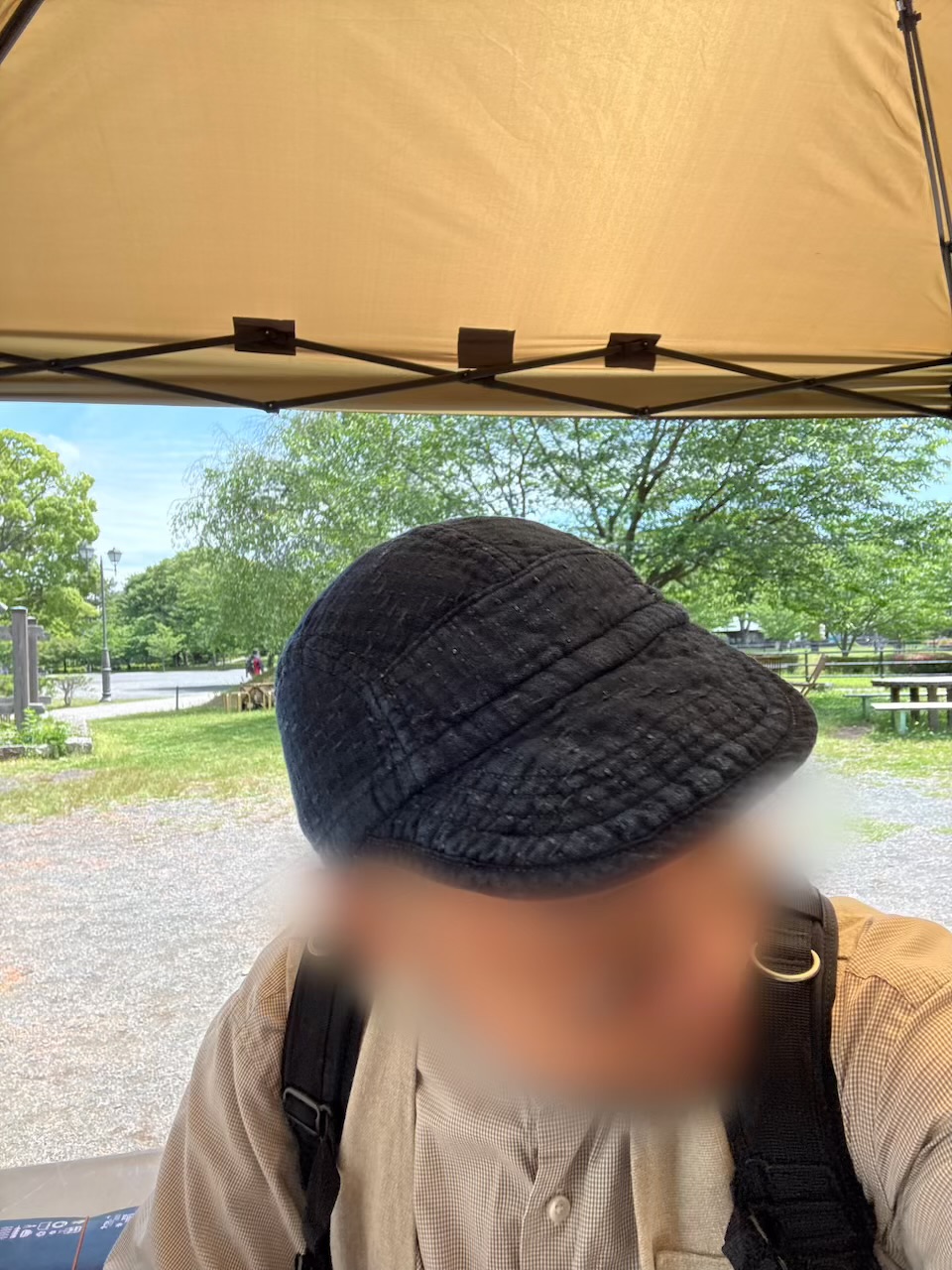 小ぶりなつばの刺し子ベースボールキャップ