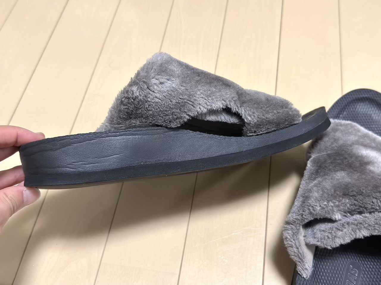 2年以上愛用しても厚みを維持しているウチッパのソール