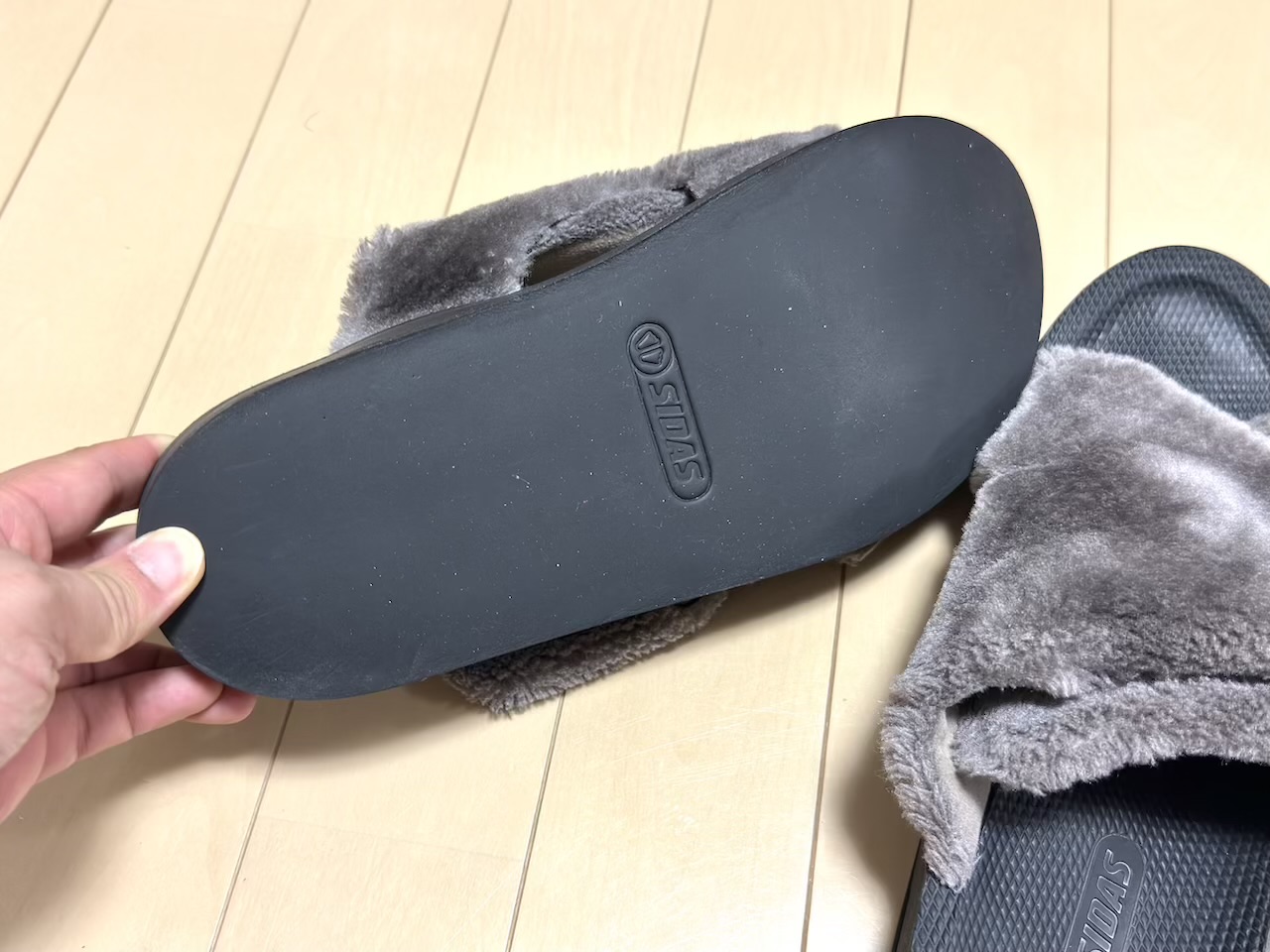やや擦り減ったウチッパの靴底